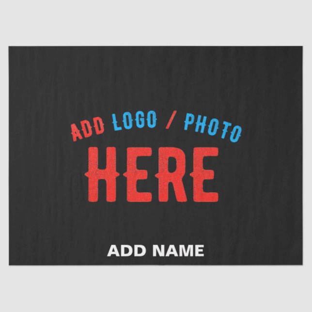 PAPEL DE SEDA PERSONALIZABLE MODERNO ESTILO NEGRO VERIFICADO MAR (Anverso)