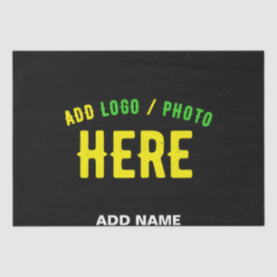 PAPEL DE SEDA PERSONALIZABLE MODERNO ESTILO NEGRO VERIFICADO MAR