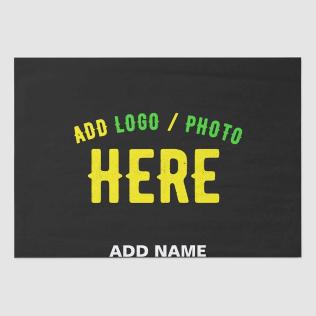 PAPEL DE SEDA PERSONALIZABLE MODERNO ESTILO NEGRO VERIFICADO MAR (Anverso)