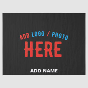 PAPEL DE SEDA PERSONALIZABLE MODERNO ESTILO NEGRO VERIFICADO MAR
