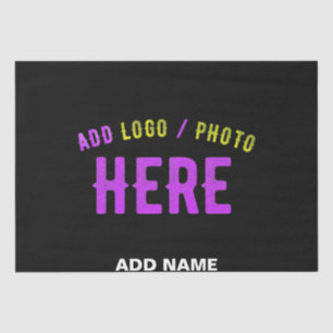 PAPEL DE SEDA PERSONALIZABLE MODERNO ESTILO NEGRO VERIFICADO MAR