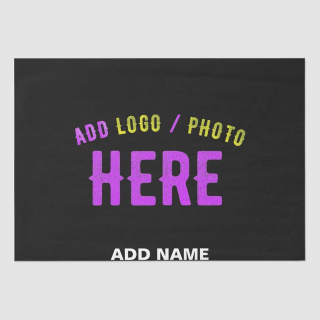 PAPEL DE SEDA PERSONALIZABLE MODERNO ESTILO NEGRO VERIFICADO MAR (Anverso)