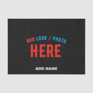 PAPEL DE SEDA PERSONALIZABLE MODERNO ESTILO NEGRO VERIFICADO MAR