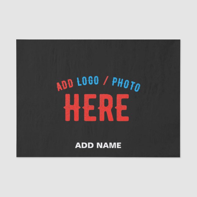 PAPEL DE SEDA PERSONALIZABLE MODERNO ESTILO NEGRO VERIFICADO MAR (Anverso)