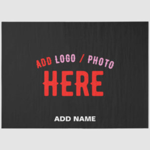 PAPEL DE SEDA PERSONALIZABLE MODERNO ESTILO NEGRO VERIFICADO MAR