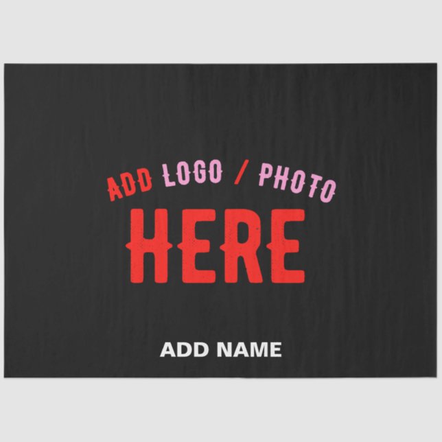 PAPEL DE SEDA PERSONALIZABLE MODERNO ESTILO NEGRO VERIFICADO MAR (Anverso)