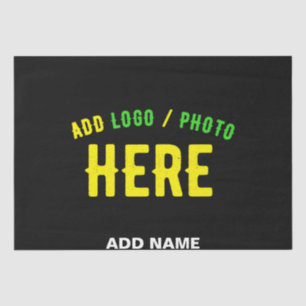 PAPEL DE SEDA PERSONALIZABLE MODERNO ESTILO NEGRO VERIFICADO MAR