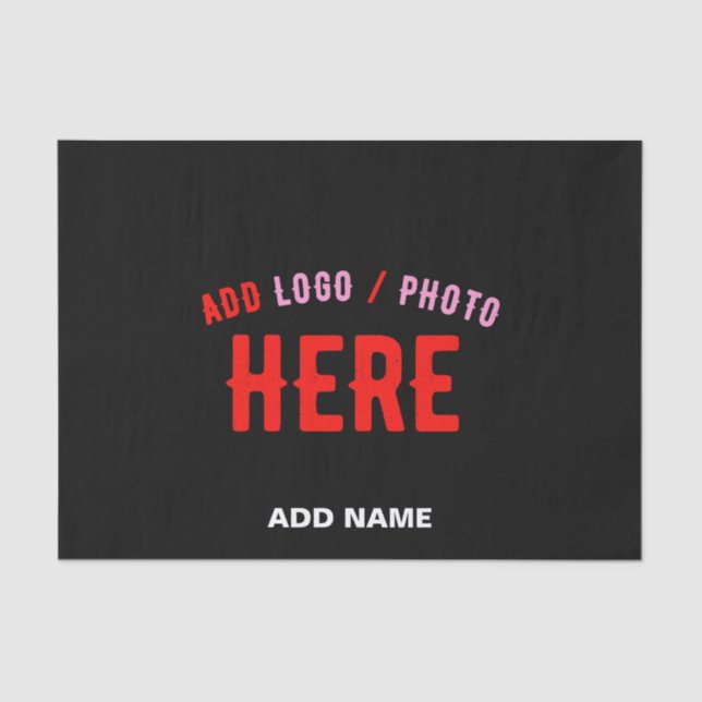 PAPEL DE SEDA PERSONALIZABLE MODERNO ESTILO NEGRO VERIFICADO MAR (Anverso)