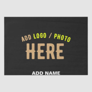 PAPEL DE SEDA PERSONALIZABLE MODERNO ESTILO NEGRO VERIFICADO MAR