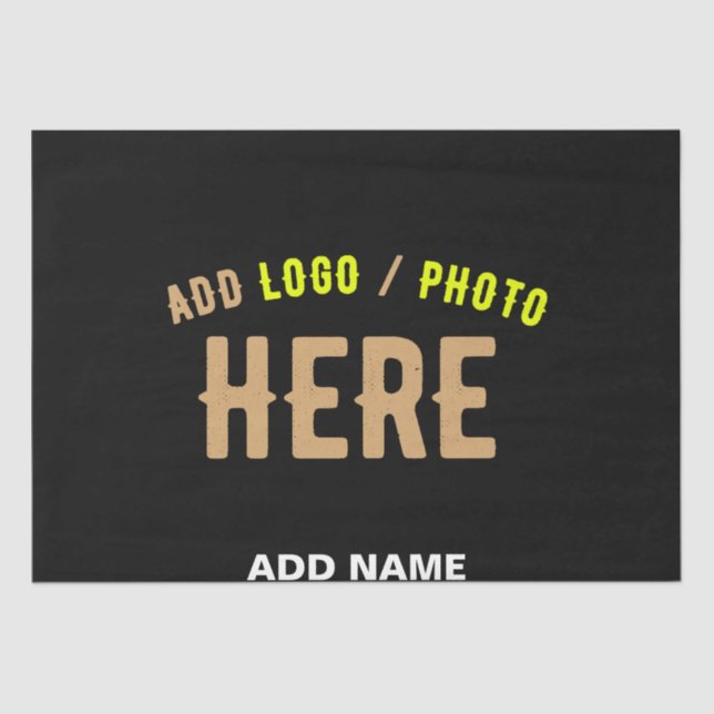 PAPEL DE SEDA PERSONALIZABLE MODERNO ESTILO NEGRO VERIFICADO MAR (Anverso)