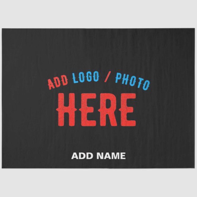 PAPEL DE SEDA PERSONALIZABLE MODERNO ESTILO NEGRO VERIFICADO MAR (Anverso)