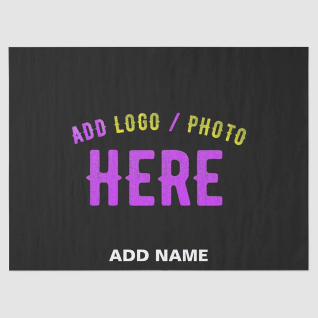 PAPEL DE SEDA PERSONALIZABLE MODERNO ESTILO NEGRO VERIFICADO MAR (Anverso)
