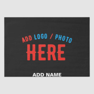 PAPEL DE SEDA PERSONALIZABLE MODERNO ESTILO NEGRO VERIFICADO MAR