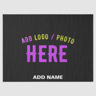 PAPEL DE SEDA PERSONALIZABLE MODERNO ESTILO NEGRO VERIFICADO MAR