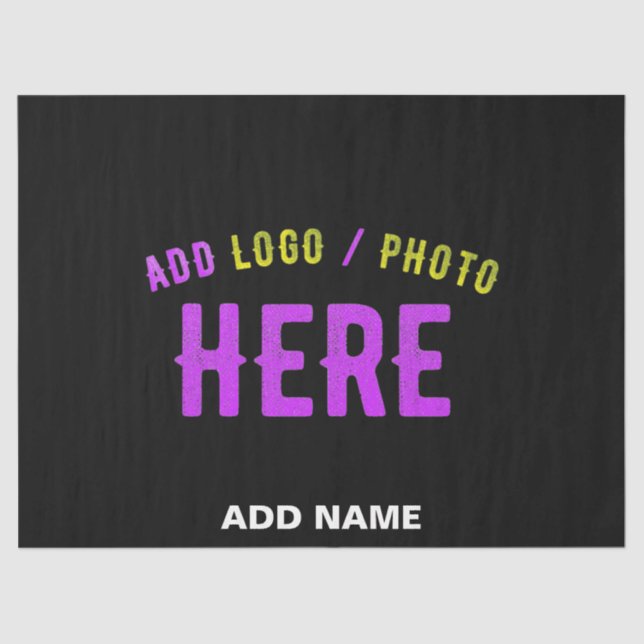 PAPEL DE SEDA PERSONALIZABLE MODERNO ESTILO NEGRO VERIFICADO MAR (Anverso)