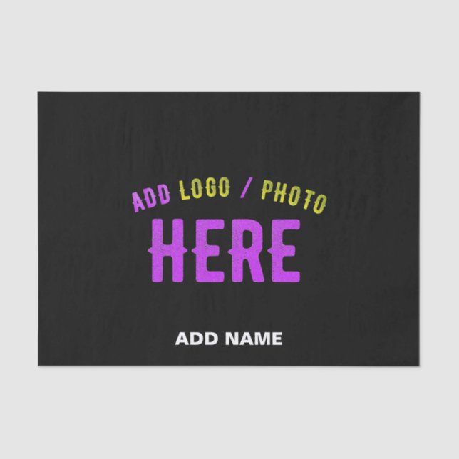 PAPEL DE SEDA PERSONALIZABLE MODERNO ESTILO NEGRO VERIFICADO MAR (Anverso)