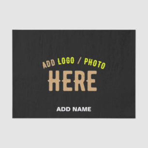 PAPEL DE SEDA PERSONALIZABLE MODERNO ESTILO NEGRO VERIFICADO MAR