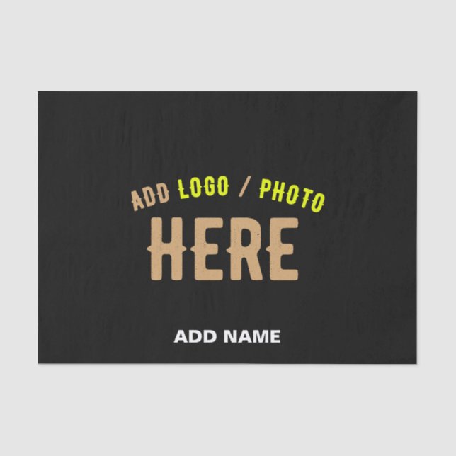 PAPEL DE SEDA PERSONALIZABLE MODERNO ESTILO NEGRO VERIFICADO MAR (Anverso)