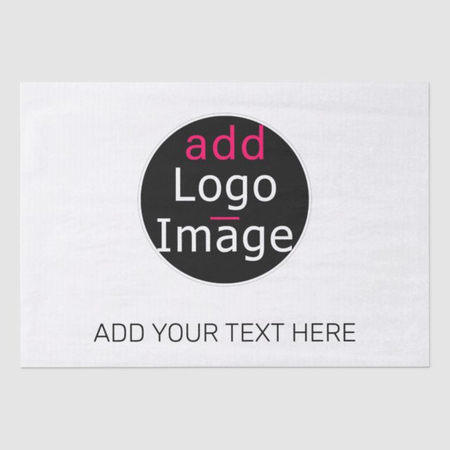 Papel De Seda Personalizable profesional moderno blanco (Anverso)