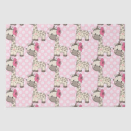 Papel De Seda Personalizado Baby Girl Giraffe Tissue Paper