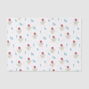 Papel De Seda Personalizado caprichosa hombres de nieve en invie