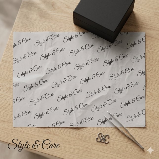 Papel de seda personalizado con impresión de patró (Personalized Tissue Paper with Name Pattern Print)
