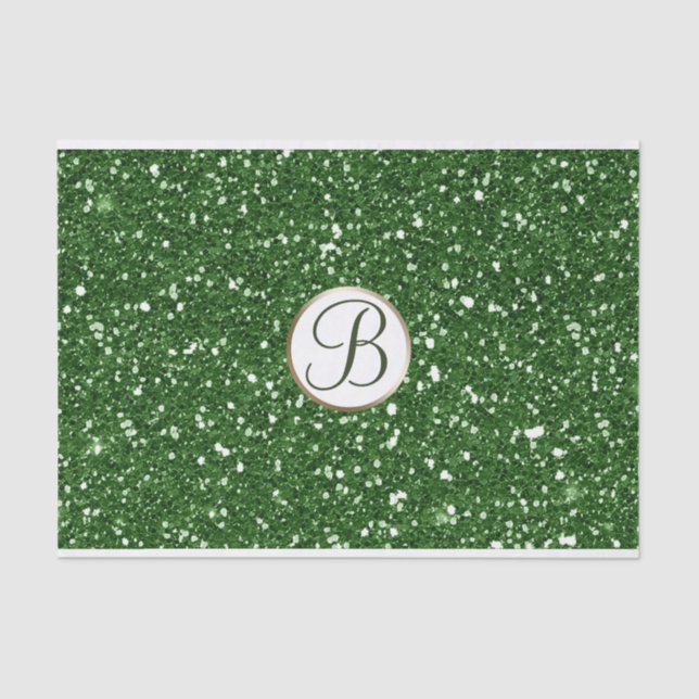 Papel de seda personalizado con monograma inicial  (Anverso)
