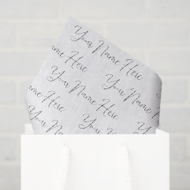 Papel de seda personalizado con nombre elegante, r