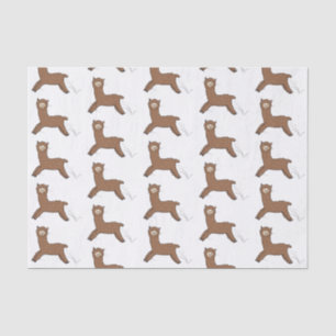 Papel De Seda Personalizado de alpaca marrón feliz