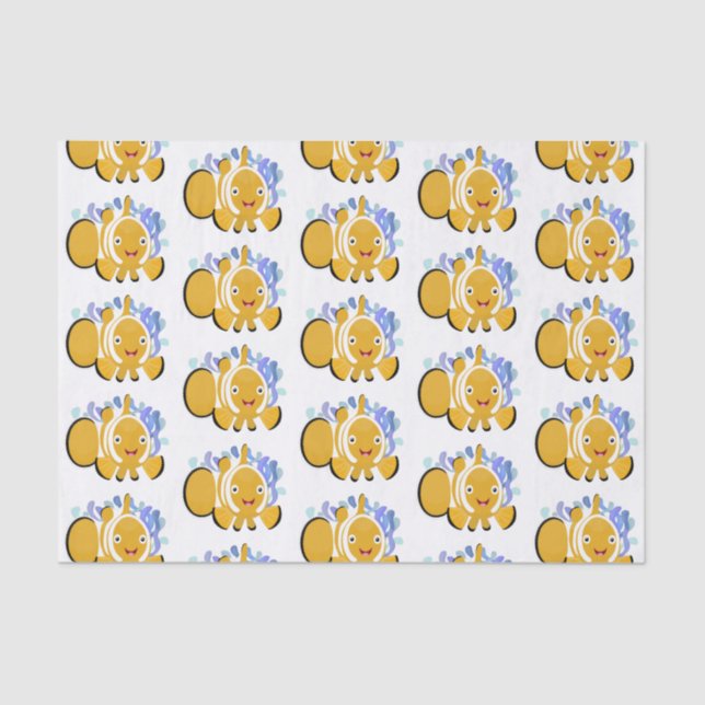 Papel De Seda Personalizado de anenoma de payaso alegre (Anverso)