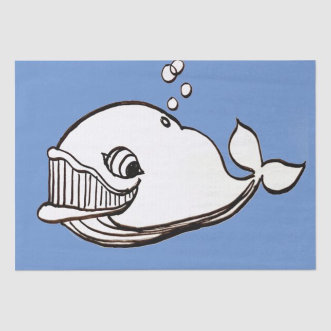 Papel De Seda Personalizado de ballenas (Anverso)