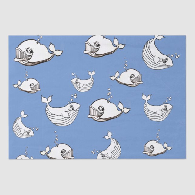 Papel De Seda Personalizado de ballenas (Anverso)