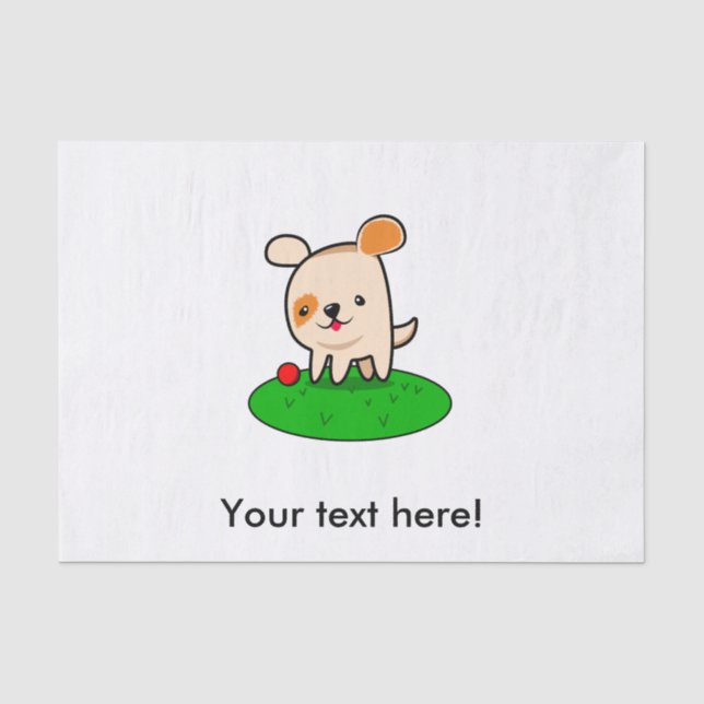Papel De Seda Personalizado de cachorros (Anverso)
