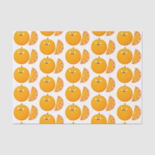 Papel De Seda Personalizado de cítricos de feliz naranja