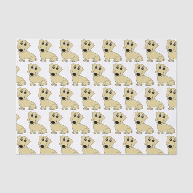 Papel De Seda personalizado de dachshund wheaton (Anverso)