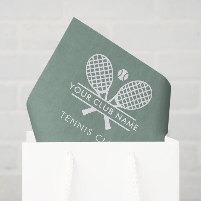 Papel De Seda Personalizado de equipo de tenis con nombre de clu (Bolsa de regalo)