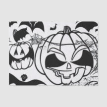 Personalizado de halloween blanco y negro