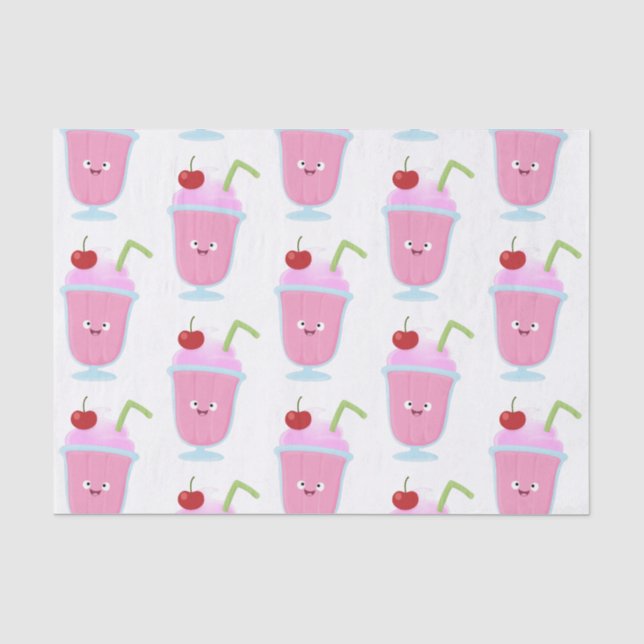 Papel De Seda Personalizado de helados de fresa de fresa (Anverso)
