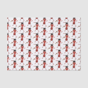 Papel De Seda Personalizado de hormiga roja feliz