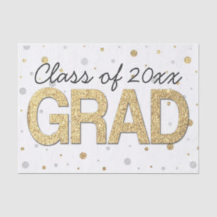 Papel De Seda Personalizado de la fiesta de graduación del