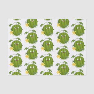 Papel De Seda Personalizado de la sandía sonriente alegre