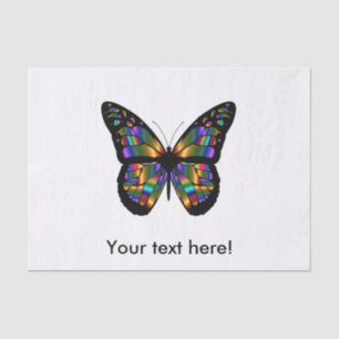 Papel De Seda Personalizado de mariposa gradiente