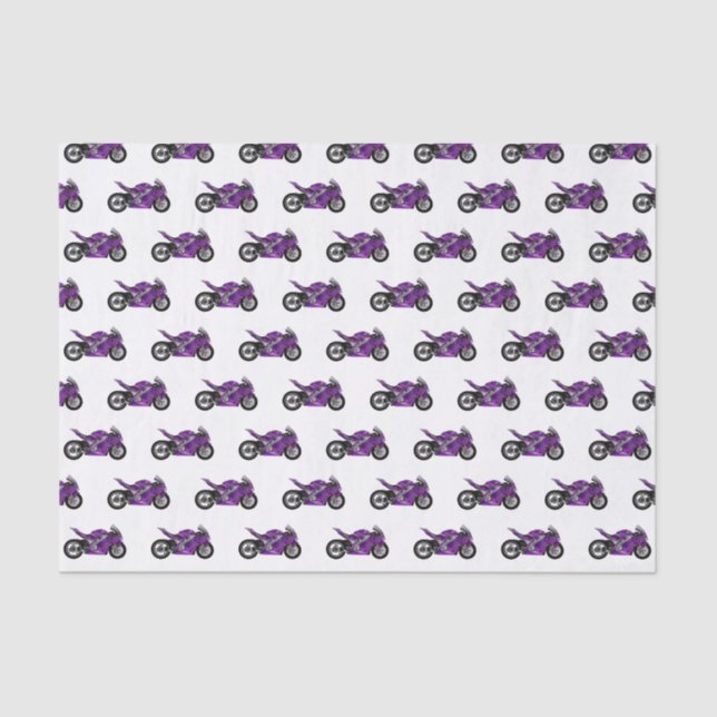 Papel De Seda Personalizado de motocicleta Purple (Anverso)