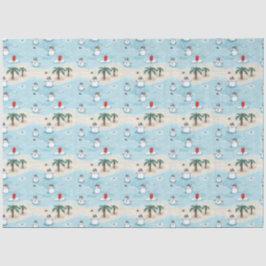 Papel De Seda Personalizado de nieve en vacaciones en la playa