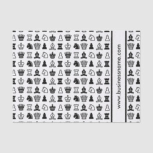 Papel De Seda Personalizado de patrón de piezas de ajedrez