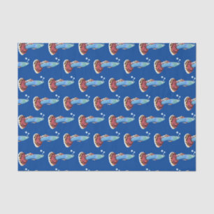 Papel De Seda Personalizado de peces tropicales adormilados