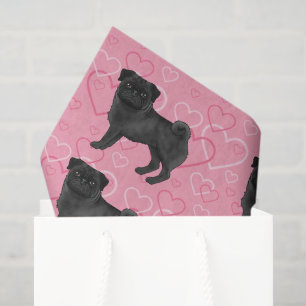 Papel De Seda Personalizado de perro de cerdo negro rompe patrón