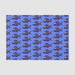 Papel De Seda Personalizado de pescado piraña