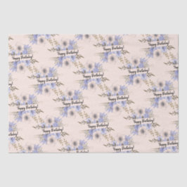 Papel De Seda Personalizado de Rosas Violet & Pastel