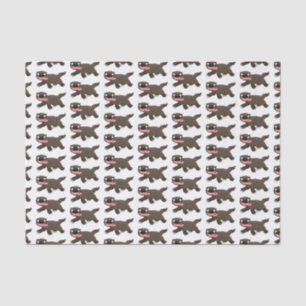 Papel De Seda Personalizado de un animal lobverino hambriento